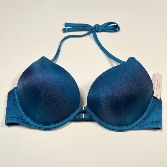 Victoria Secret 34DD Bombshell Push Up Bikini Top Adds 2 Cups Ombre Blue - Picture 2 of 4